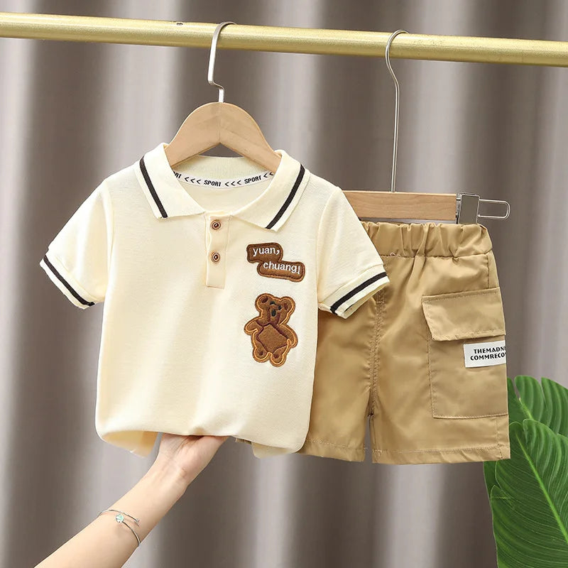 Summer Fashion Baby Boy Clothes Sets T-shirt + Pants 1-4T Toddler Casual Clothing Suits Children Kids Boys Outfits Suit