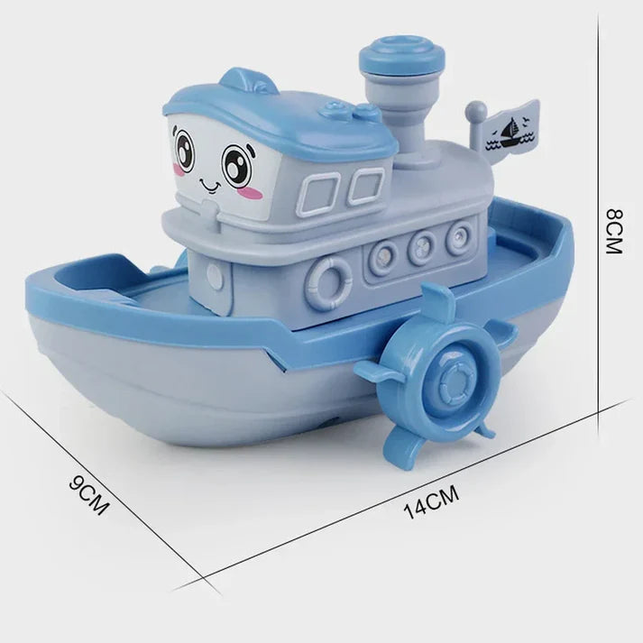 Baby Bath Toys Cute Cartoon Ship Boat Clockwork Toy