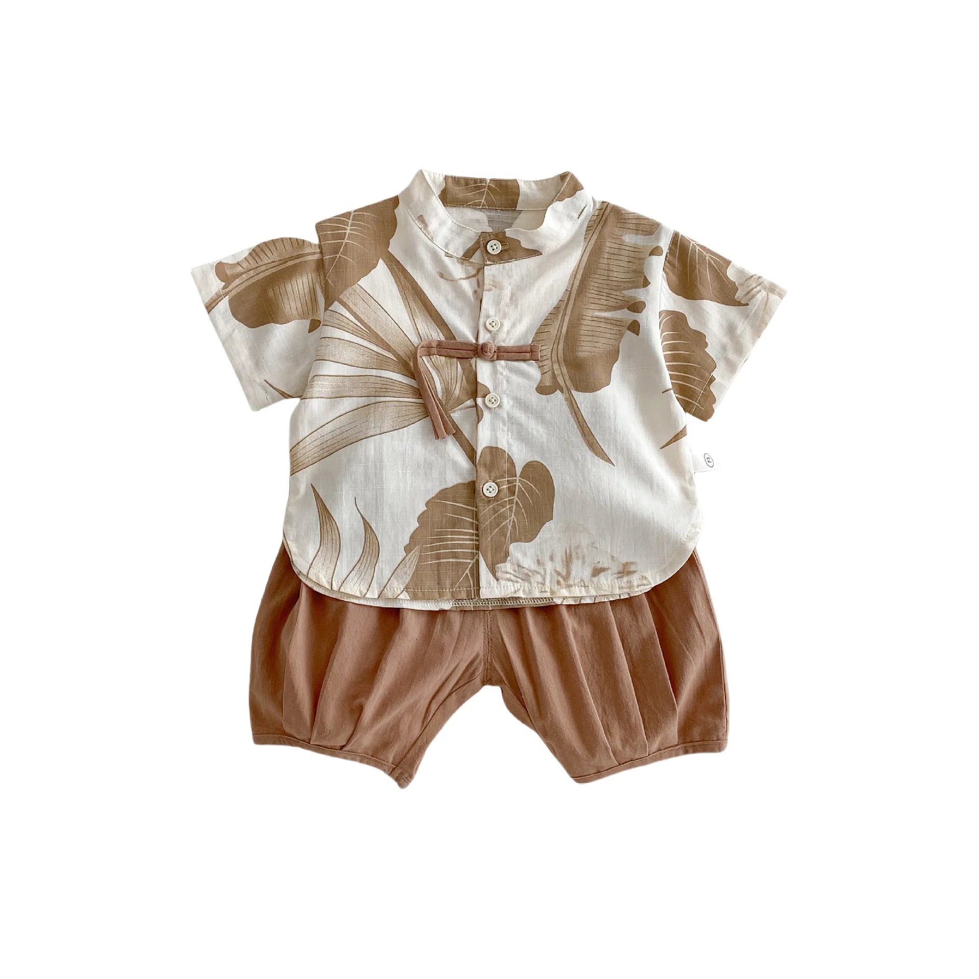 Boys' Fashion Summer Dress 2025 New Summer Children's Western Style Korean Edition Painting Shirt Baby Solid Color Casual Pants