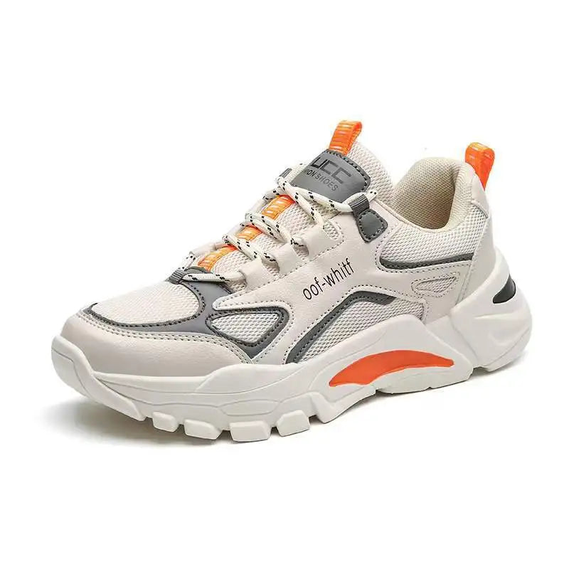 Men's Shoes Sneakers Lace Up 2025 New Spring Breathable Casual Sneakers Leisure Soled Comfort Non Slip Outdoor Running Shoes