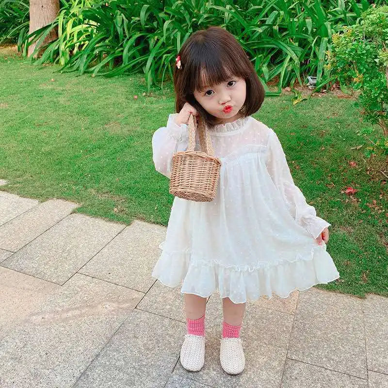 Summer Girl Dress Elegant Flower Lace Dress For Girl Princess Party Wedding Dress Ceremony Prom Gown Communion Clothes 1-6Y