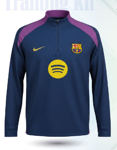 Barcelona Dark Navy Training Kit 25-26 Full Sleeve