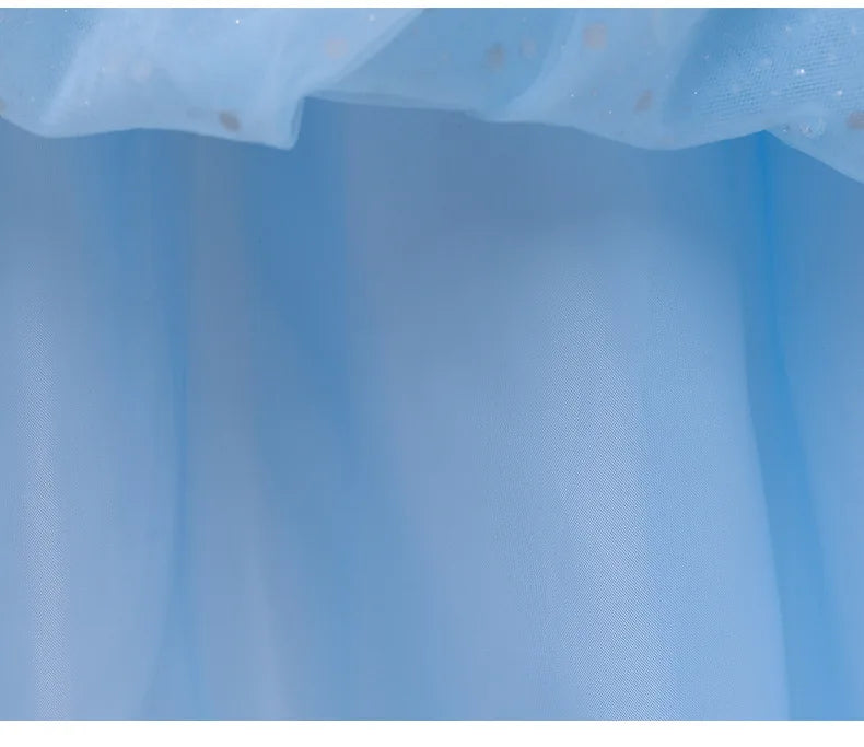 Birthday Party Princess Dress Girl Summer Girl Halloween Carnival Cosplay Elsa Costume Holiday Party Dreamy Sequin Fancy Gown