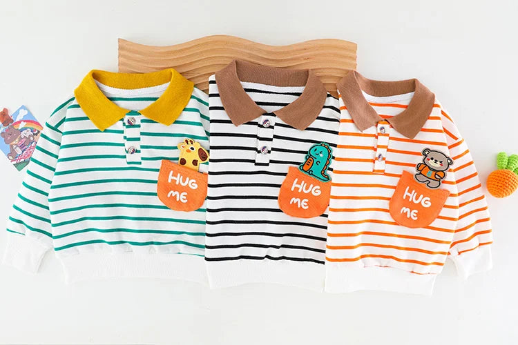 New Spring Autumn Baby Girl Clothes Boys Clothing Children Striped T-Shirt Pants 2Pcs/Set Toddler Casual Costume Kids Tracksuits