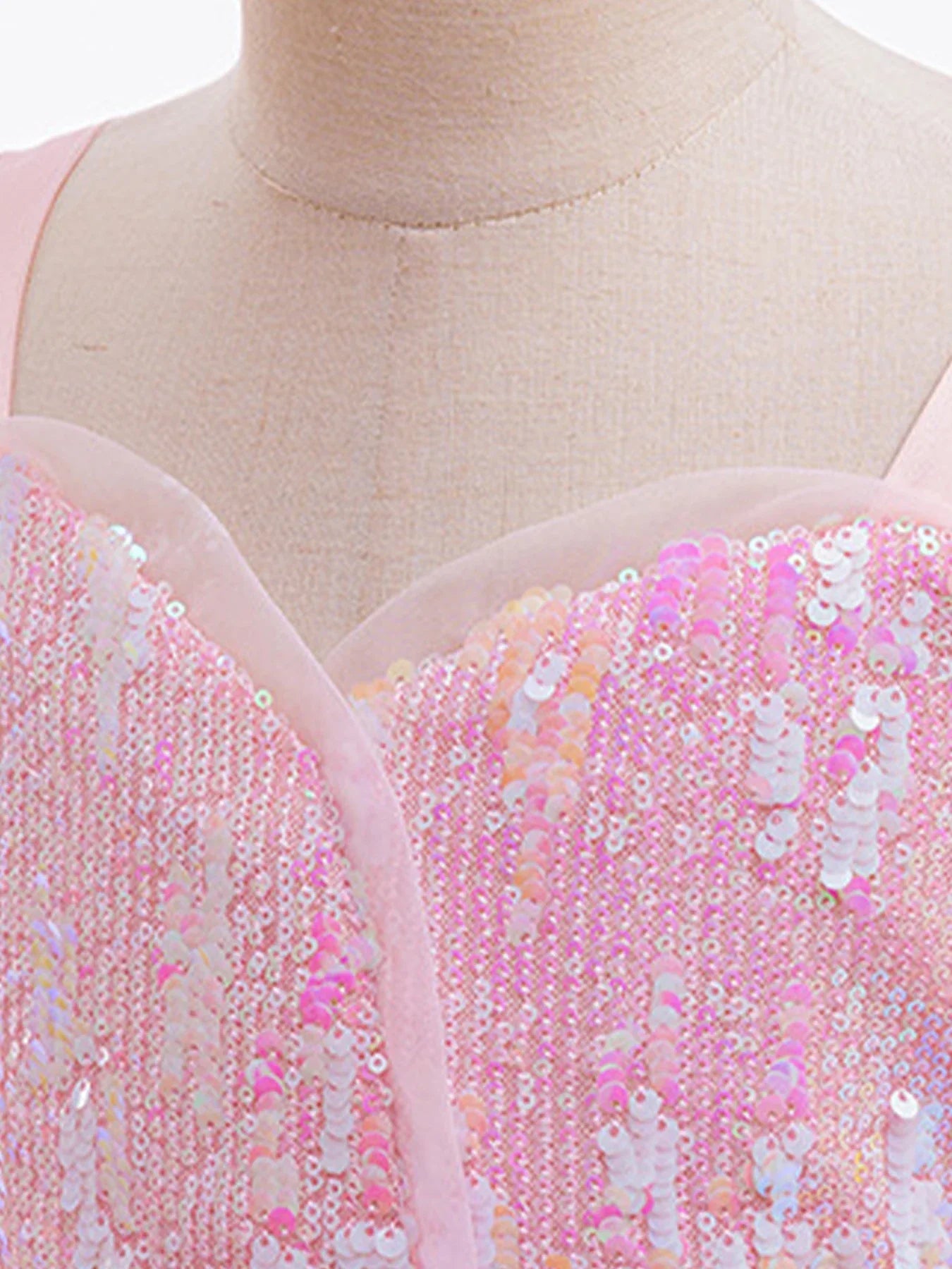 Festive Dress For Girl Fancy Pink Princess Dress Elegant Puffy Girls Wedding Bridesmaid Pageant Party Dress Birthday Ball Gown