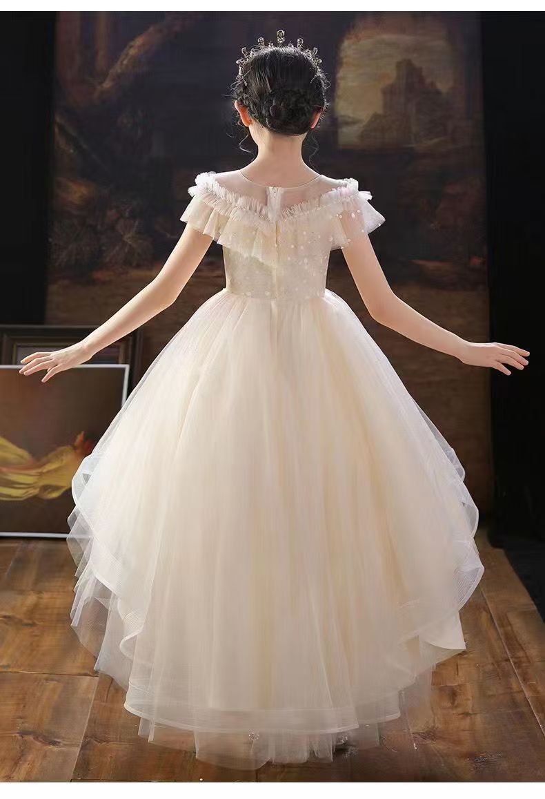 Children's Dress High-end Trailing Princess Dress