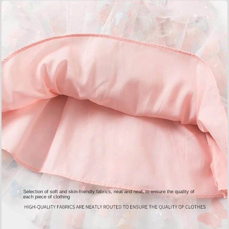 Style Rainbow Suspender Skirt For Children's Dress