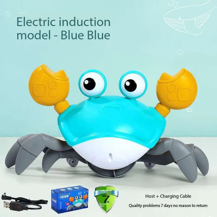 New Design Crawling Crab Baby Toy with Music and Led Light Up Walking Crab Toy for Baby