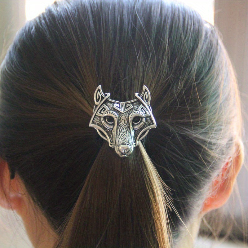 Viking Celtic Wolf Leather Rope Female Hair Band Animal Hair Ring