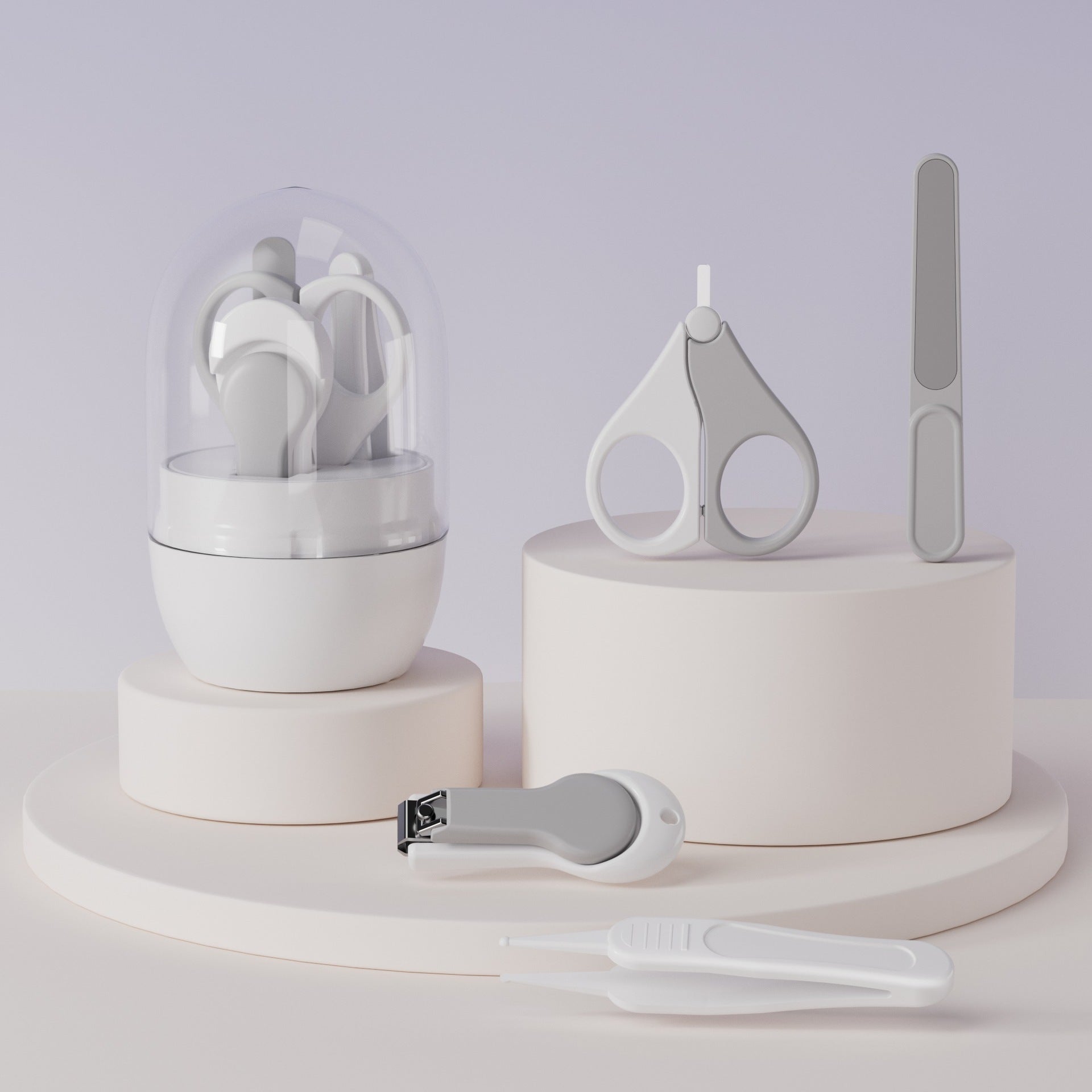 Baby Nail Kit, 4-in-1 Baby Nail Care Set With Cute Case, Baby Nail Clippers, Scissors, Nail File & Tweezers, Baby Manicure Kit And Pedicure Kit For Newborn, Infant, Toddler