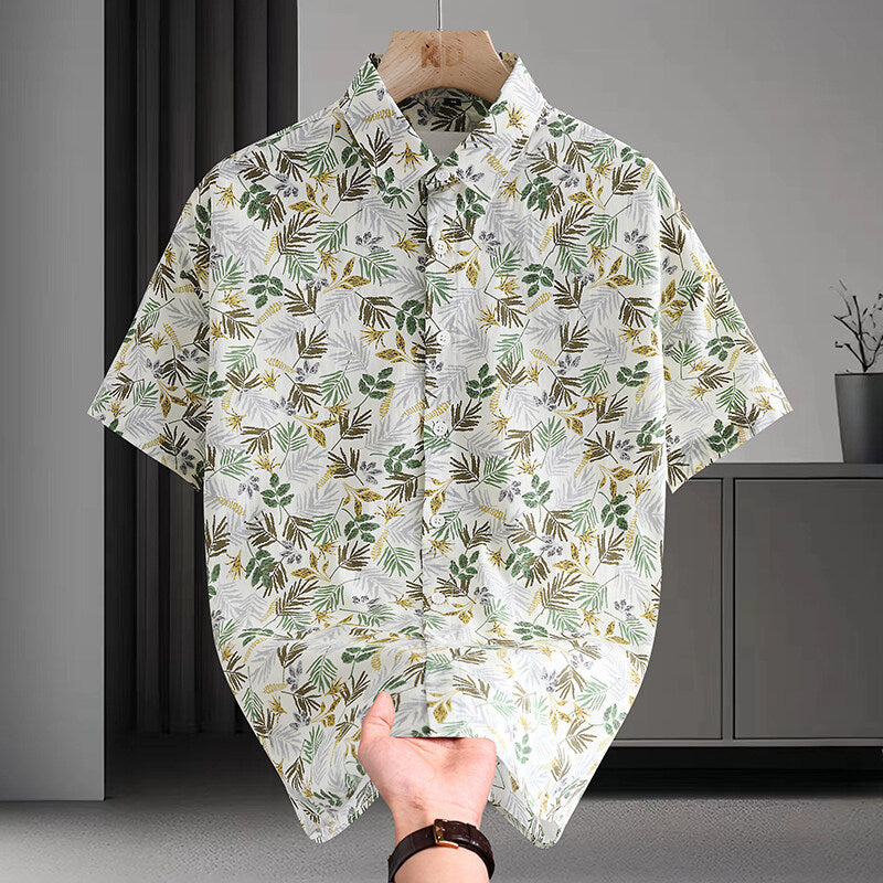 Summer Short Sleeve Shirt Men's Casual Hawaiian Style