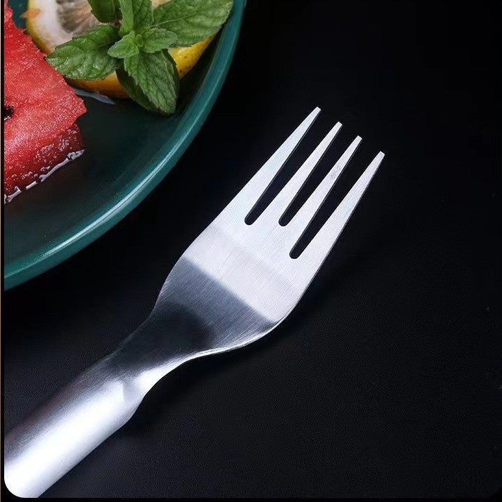 2 In 1 Watermelon Fork Slicer Multi-purpose Stainless Steel Watermelon Slicer Cutter Kitchen Fruit Cutting Fork Fruit Divider Kitchen Gadgets (Available)