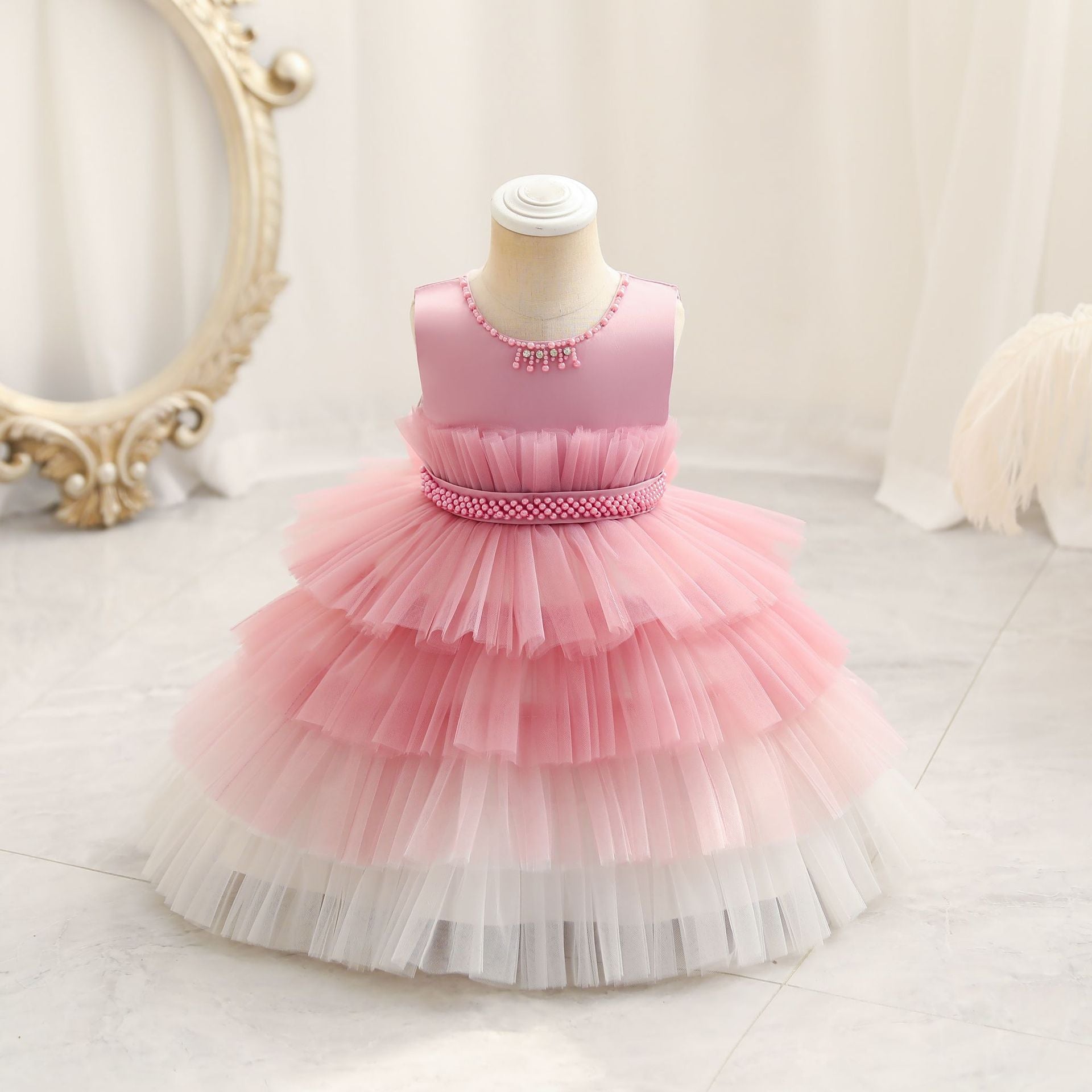 Children's Dress Color Matching Princess Dress Birthday Banquet Skirt