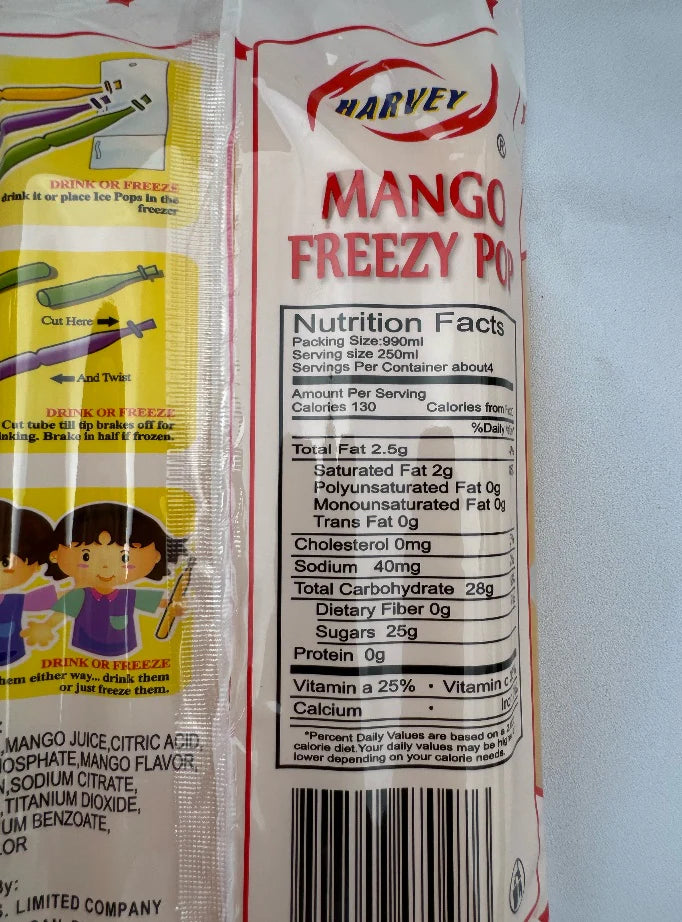 Mango Popsicle Orange Flavored Popsicle Jelly Stick