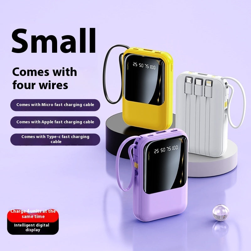 Small Super Fast Charge With Cable Power Bank