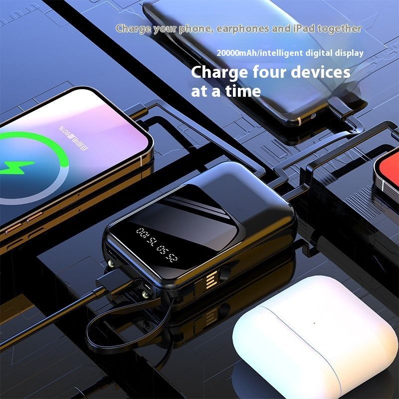 Small Super Fast Charge With Cable Power Bank