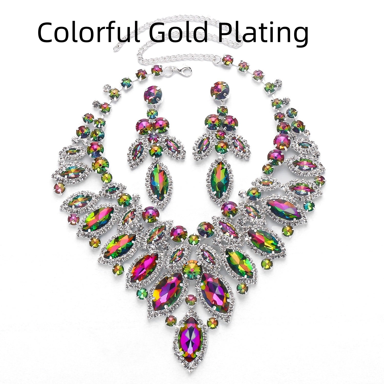 European And American Luxury Leaf Necklace Suit