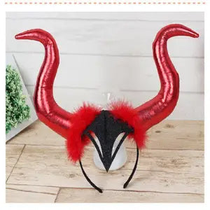 Halloween Accessories Demon Horn Headdress Demon Witch Costume Props