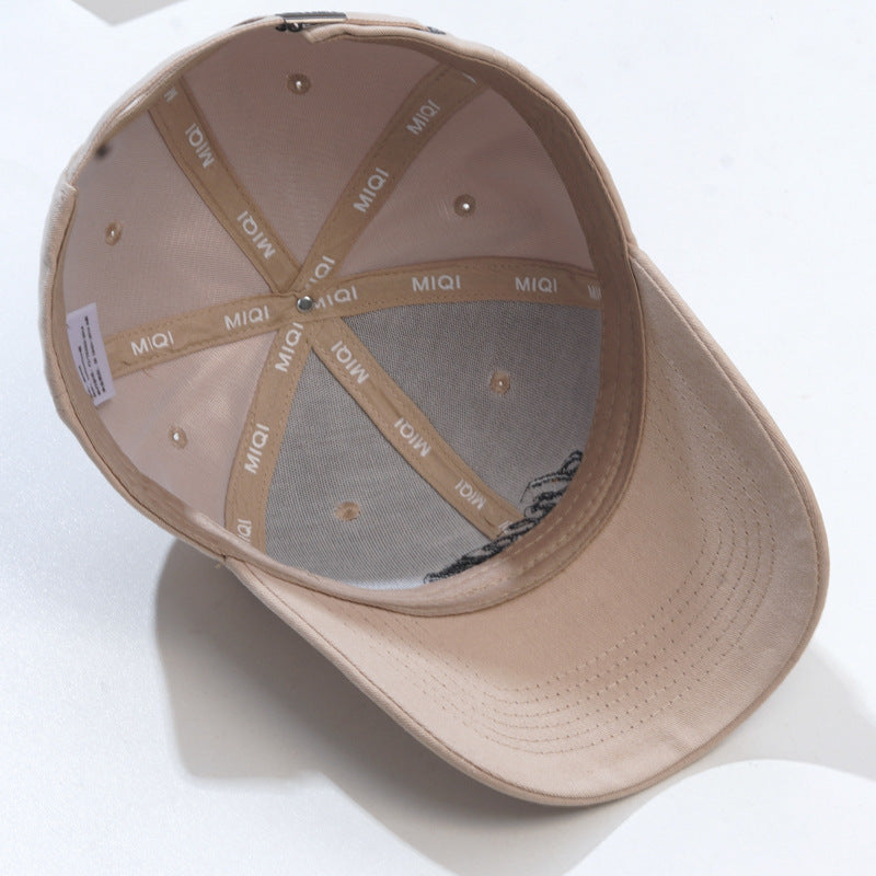 Korean Version Fashion Letter Embroidery Sun-proof Peaked Cap