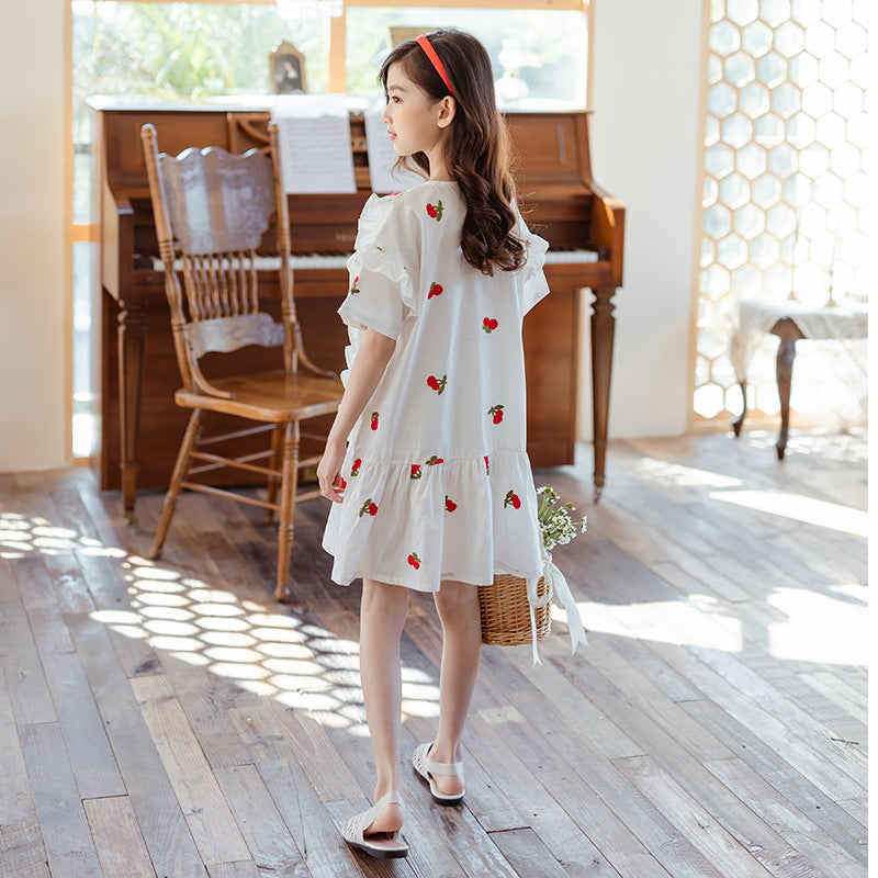 Girls Sweet Embroidered Princess Doll Dress
