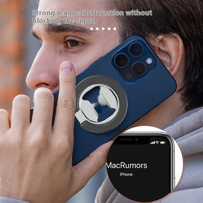 Metal Ring Buckle Creative Magnetic Powerful Adhesive Type Metal Cellphone Holder