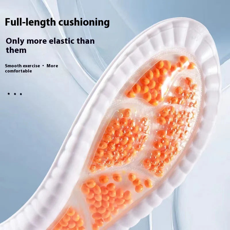 Men's Soft Bottom Sweat-absorbent Breathable High Elastic Shock-absorbing Sports Insole
