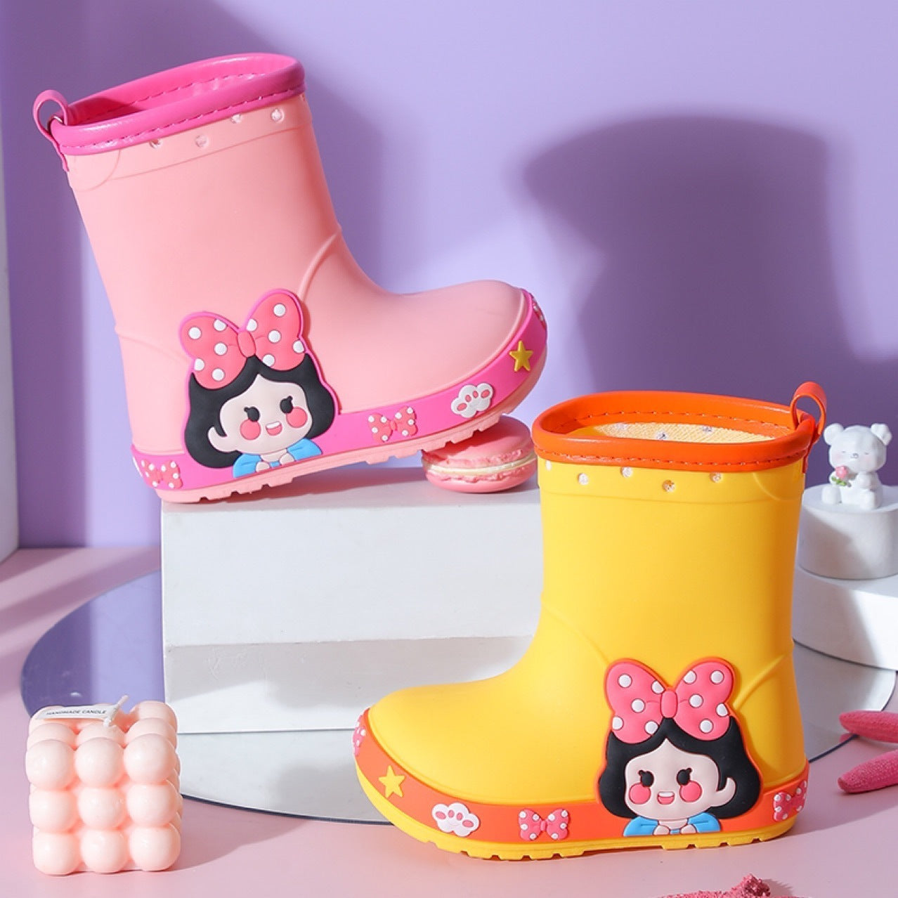 Girls' Kindergarten Non-slip Princess Rain Boots