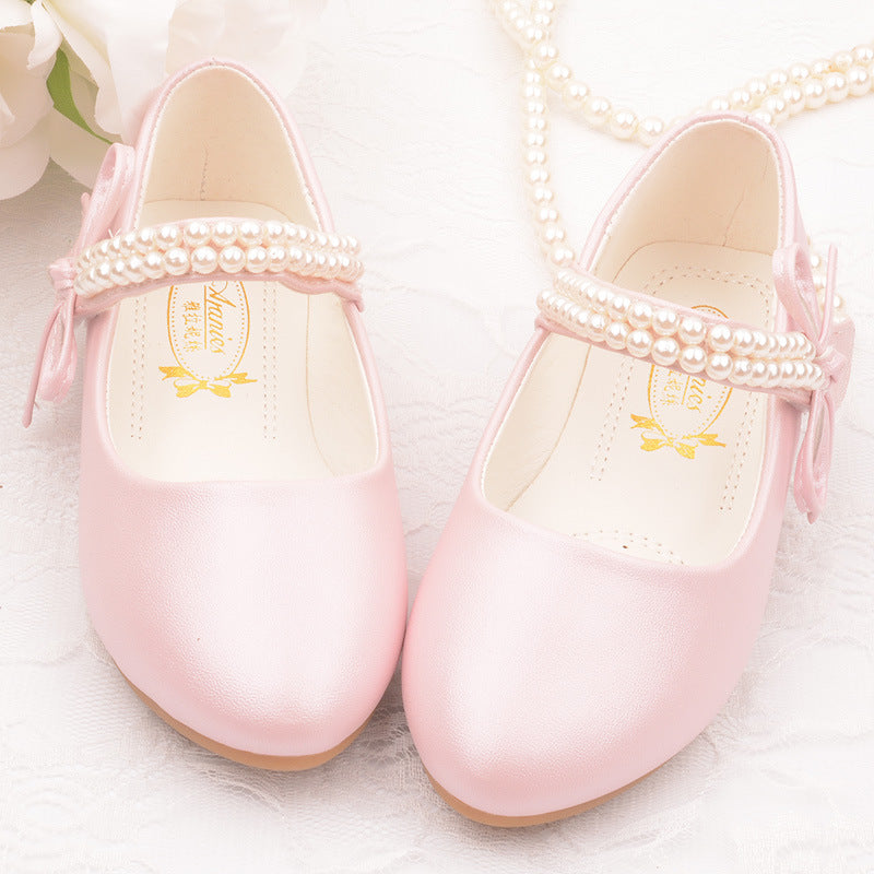 Girls' Photography Flat Leather Shoes