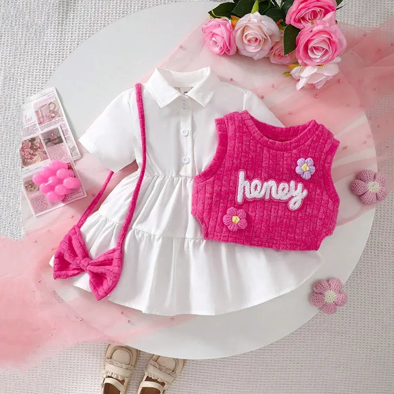 Short-sleeved cute baby children dress