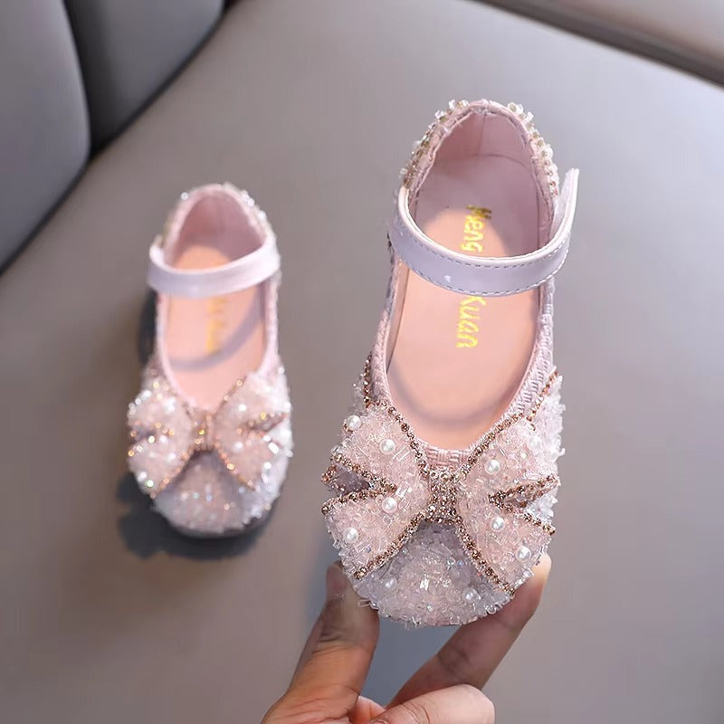 Summer New Casual Girls butterfly Diamond Small Big Children Dance Dance Shoes