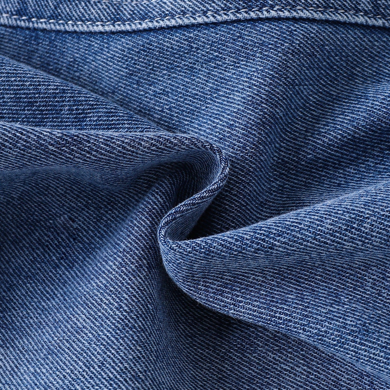 Two-piece tops with flared denim trousers two-piece set