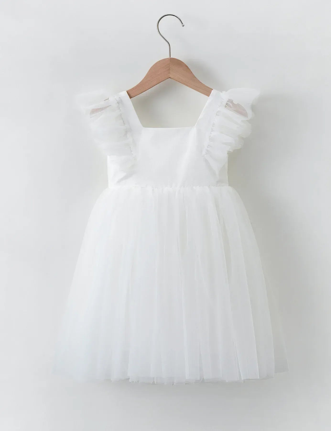 1-8Years New Little Girls Party Dress for Princess Dress Solid Child Clothes Flower Girl Birthday Princess Dress for Kids