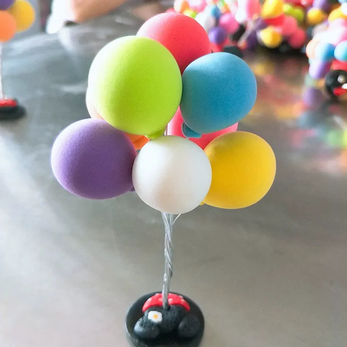 1pc of colorful clay balloon car dashboard decoration - with a cute cartoon design, perfectly suitable as an interior accessory for new cars.