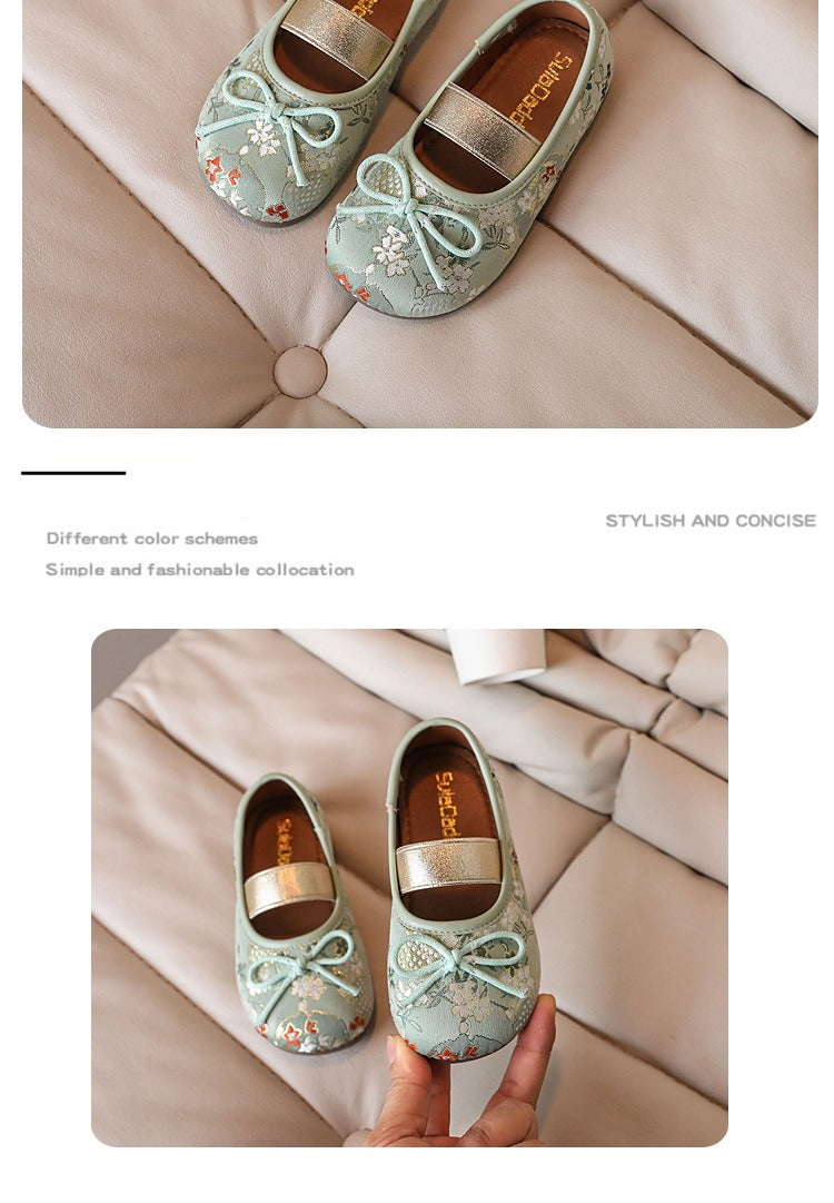 Children's Bow Slip-On Princess Shoes
