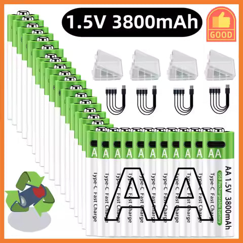 1.5V AA 3800mAh,AAA 3000mAh rechargeable battery USB lithium large capacity mouse fingerprint lock handle quickly charged