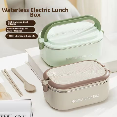Durable 304 Stainless Steel Electric Lunch Box Plug-in 1000ml Food Heated Warmer Container Constant Temperature Heated Lunch Box