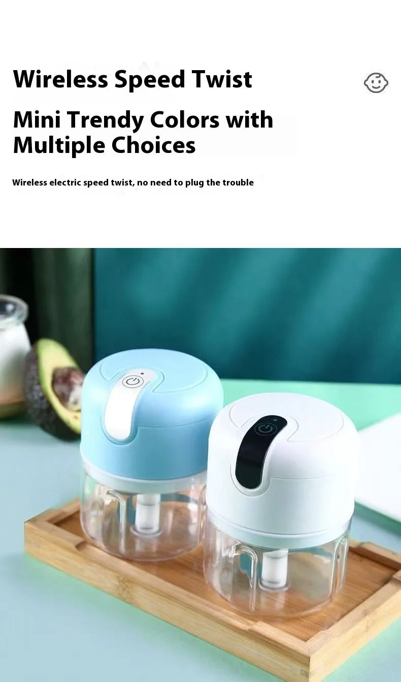 Electric Mini Garlic Vegetable Chopper Garlic Masher Portable Chopper Multi Function Meat Grinder Masher Machine Usb Charging